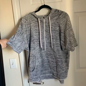 Shit sleeve Hoodie with zipper